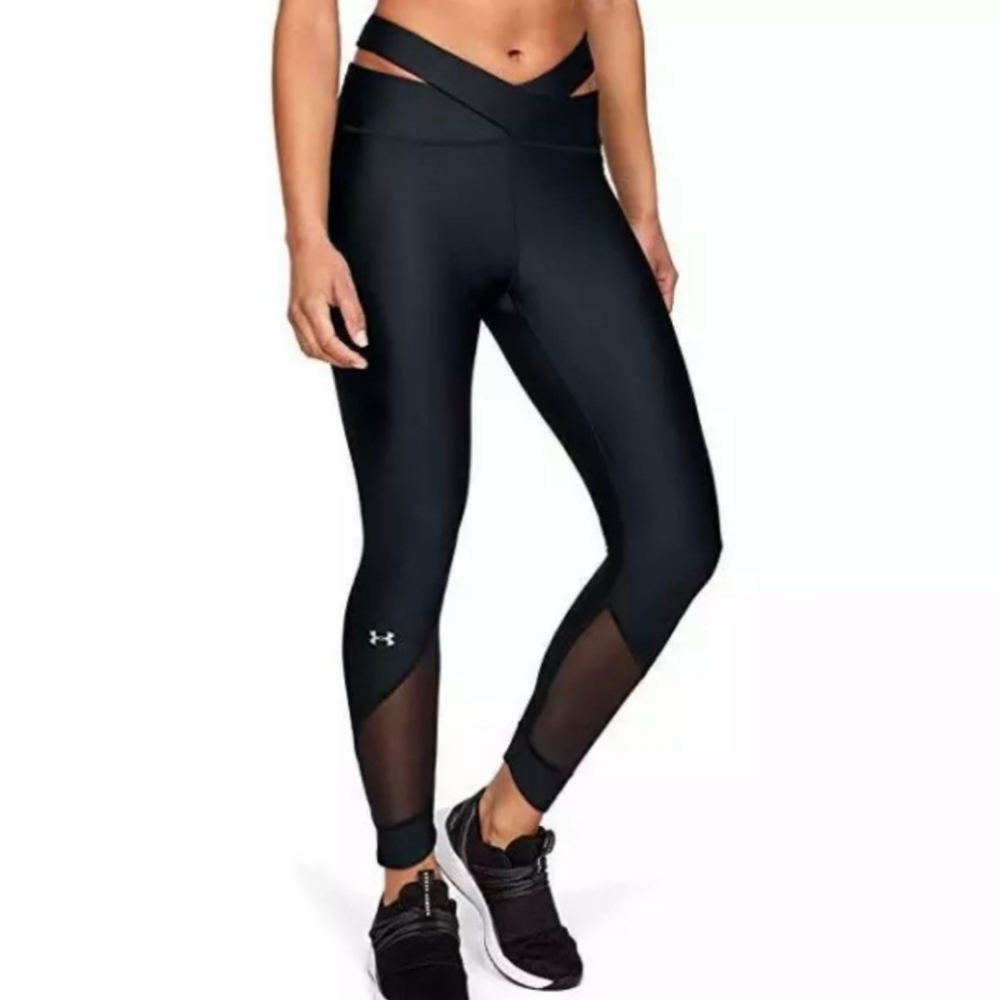 Under Armour heat gear mesh cutout ankle leggings XS